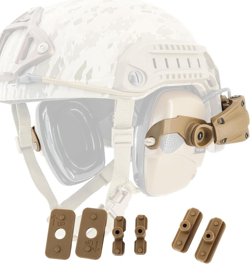 HEARFALCOM Tactical Helmet ARC Track Adapter for Tactical Electronic Shooting Earmuff Compatible Howard Leight Impact Sport Headset - Image 1